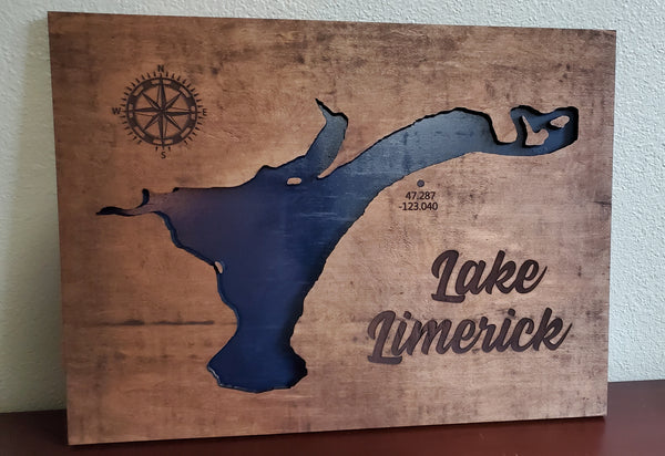 Engraved 3D Lake Limerick Sign