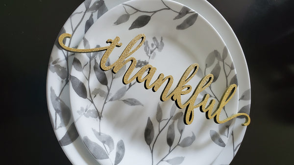 Table Place Setting Word Cut Outs