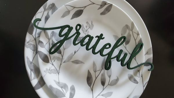 Table Place Setting Word Cut Outs