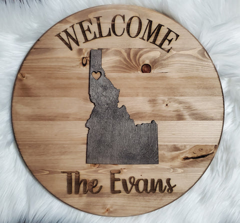 Welcome 3D State Signs with Personalized Engraving