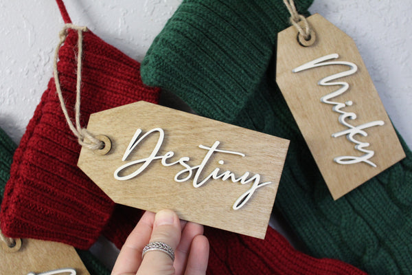 Personalized Stocking Tag with 3D Name