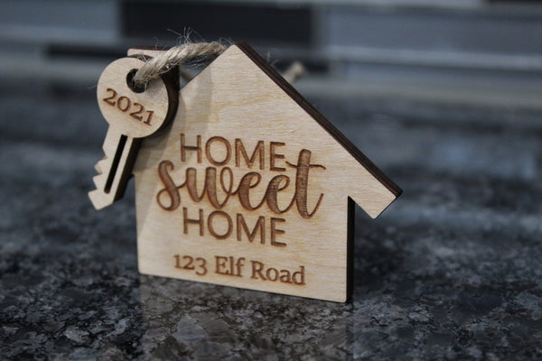 Home Sweet Home Wooden 3D Personalized Ornament