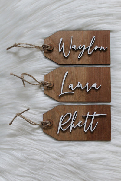 Personalized Stocking Tag with 3D Name