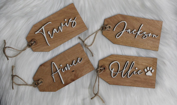 Personalized Stocking Tag with 3D Name