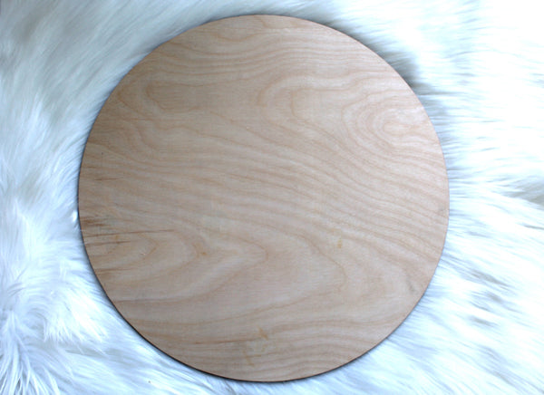 Unfinished 1/4 Birch Wood Circle