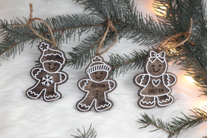 Gingerbread Wooden 3D Personalized Ornament