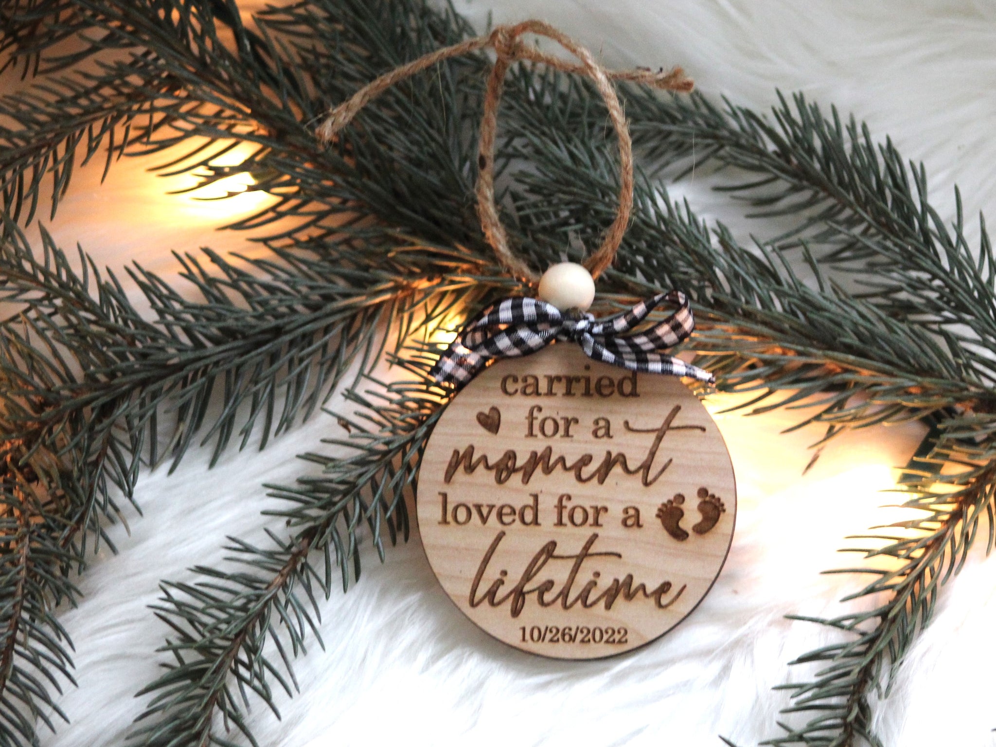 Miscarriage/Pregnancy Loss Remembrance Wooden Personalized Engraved Ornament