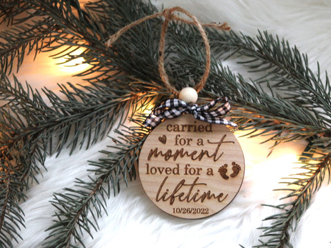 Miscarriage/Pregnancy Loss Remembrance Wooden Personalized Engraved Ornament