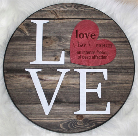 Love Definition 3D Sign