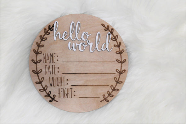 Hello World 3D Baby Sign