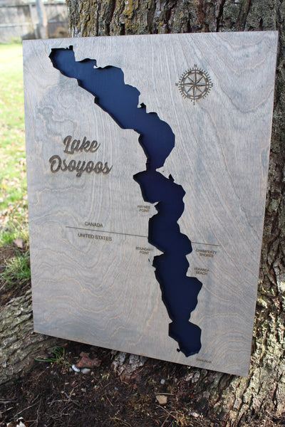 Engraved 3D Lake Osoyoos Sign