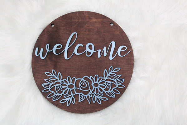 Welcome Wood Door Hanger