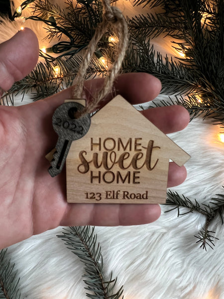 Home Sweet Home Wooden 3D Personalized Ornament