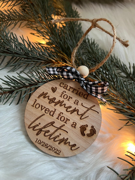 Miscarriage/Pregnancy Loss Remembrance Wooden Personalized Engraved Ornament