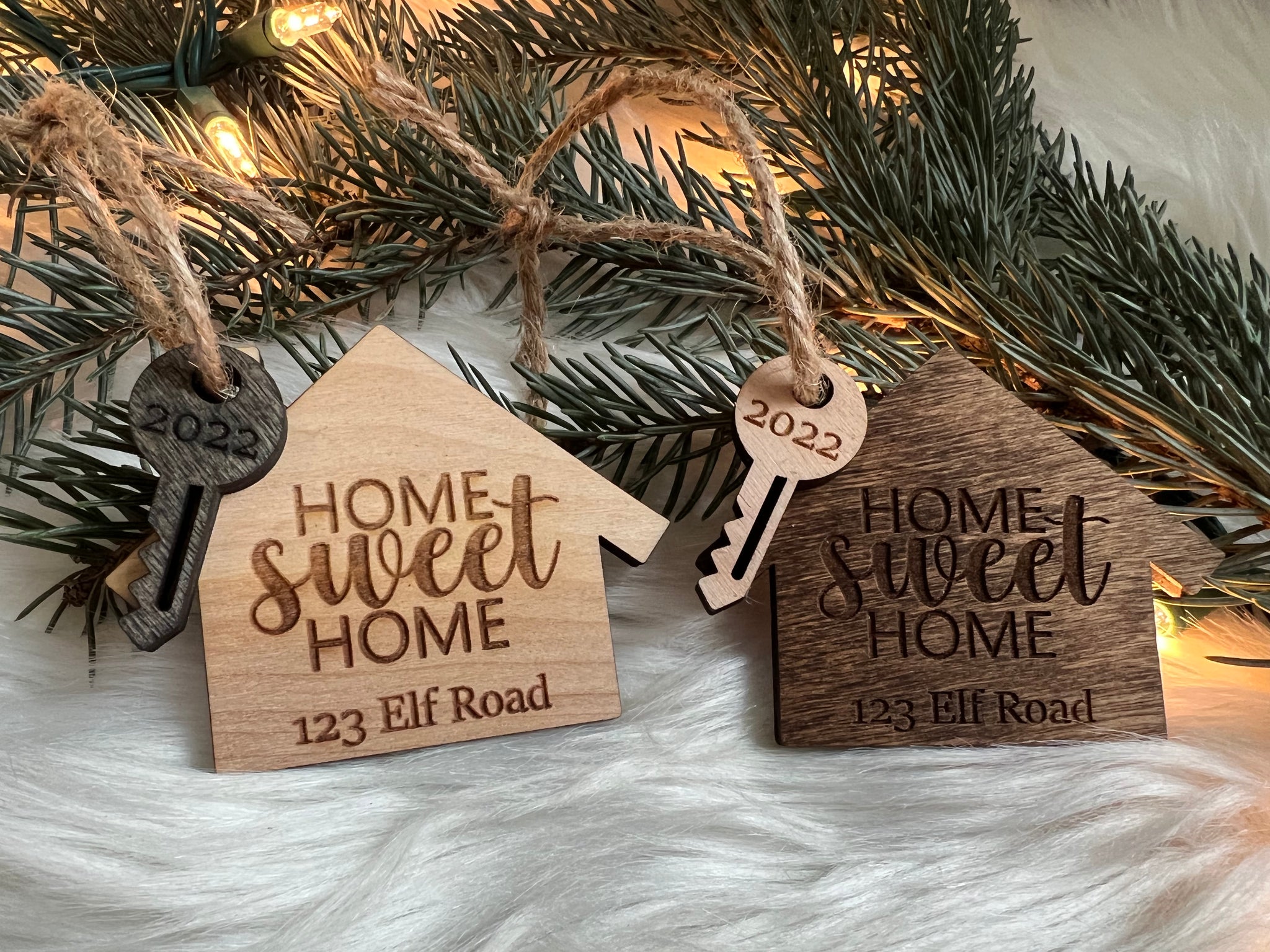 Home Sweet Home Wooden 3D Personalized Ornament