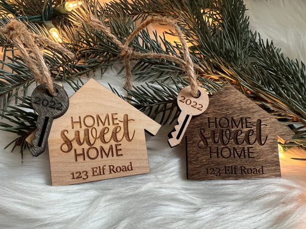 Home Sweet Home Wooden 3D Personalized Ornament