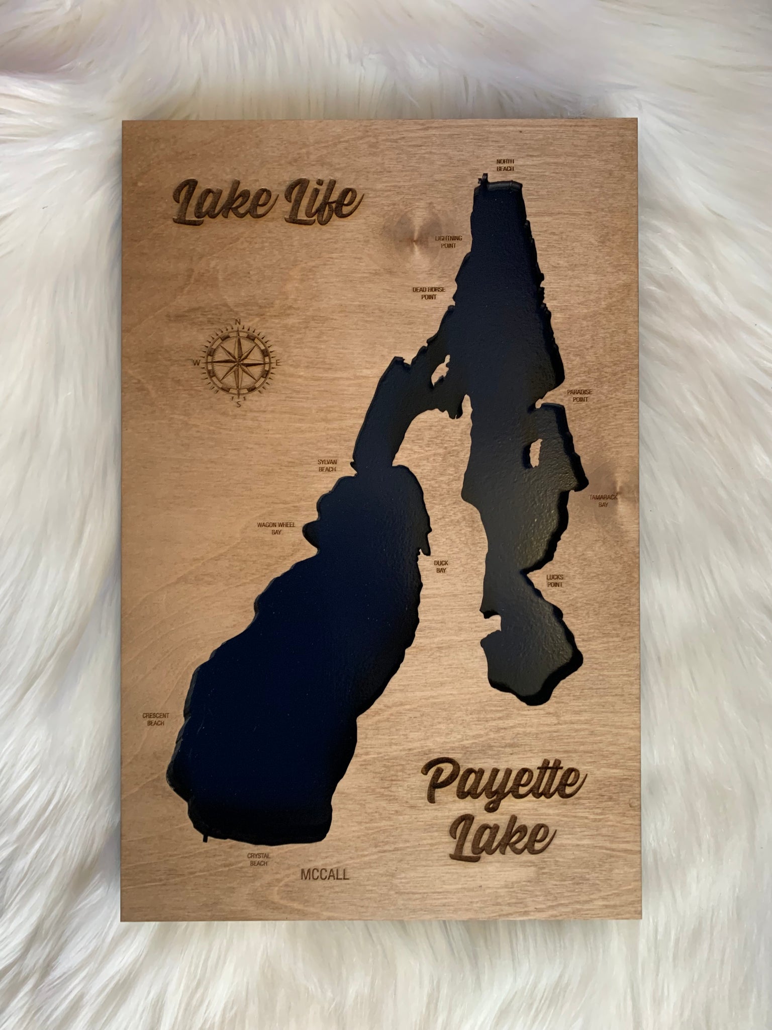 Engraved 3D Payette Lake Sign