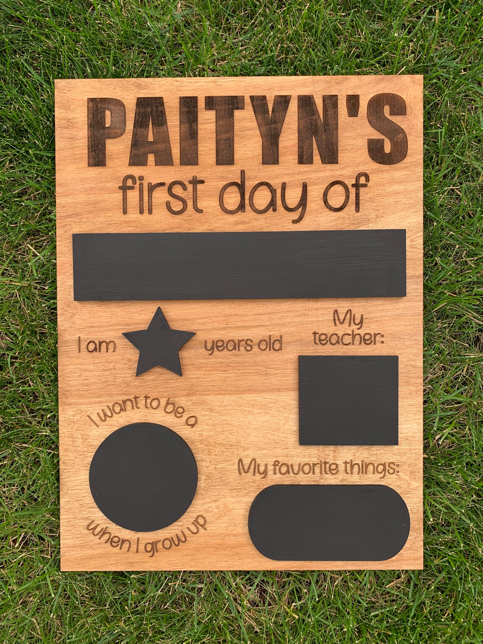 Personalized First Day of School Sign