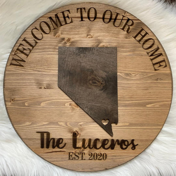 Welcome 3D State Signs with Personalized Engraving